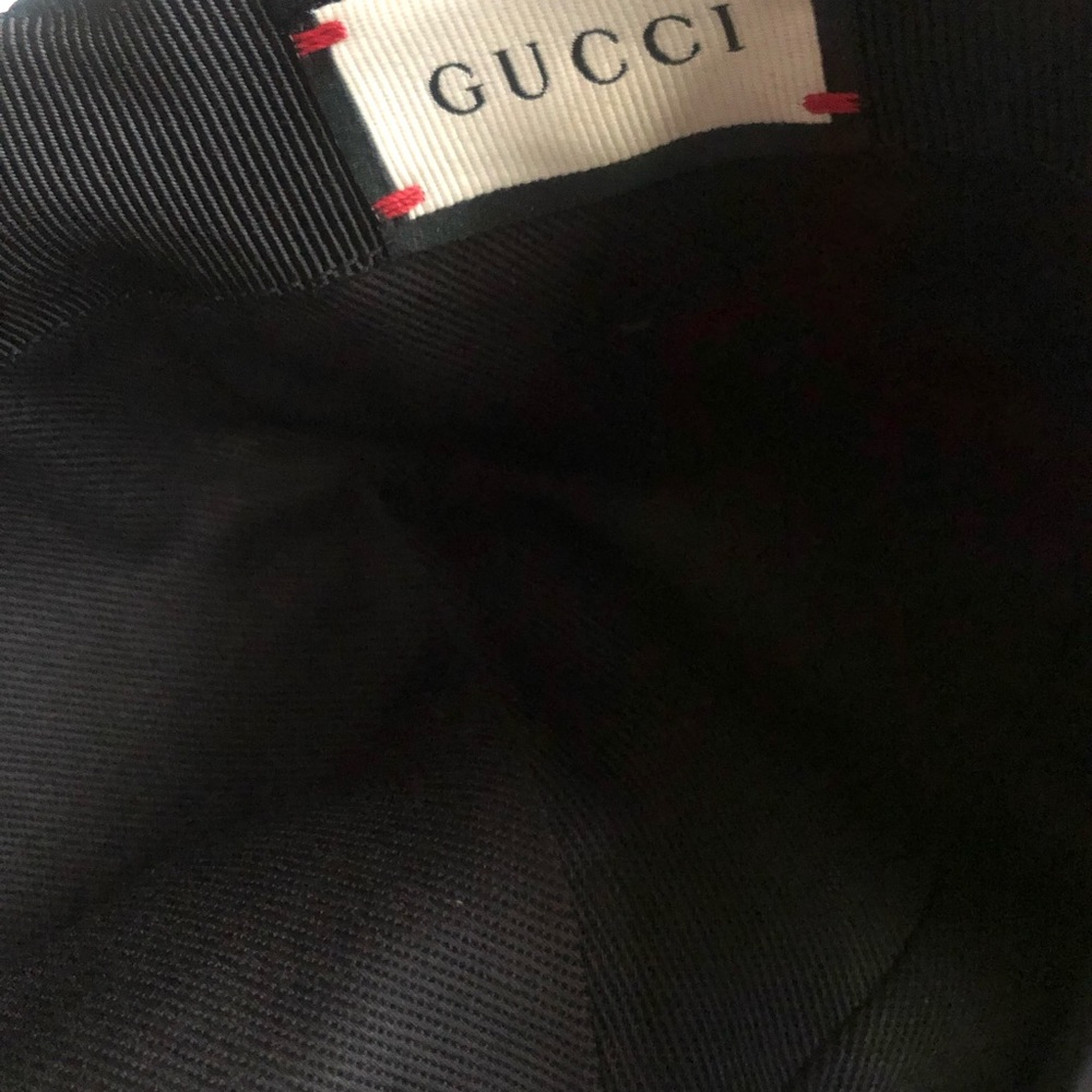 Gucci Black Baseball Cap Pence T.Gabardina Pesante - Picture 4 of 10